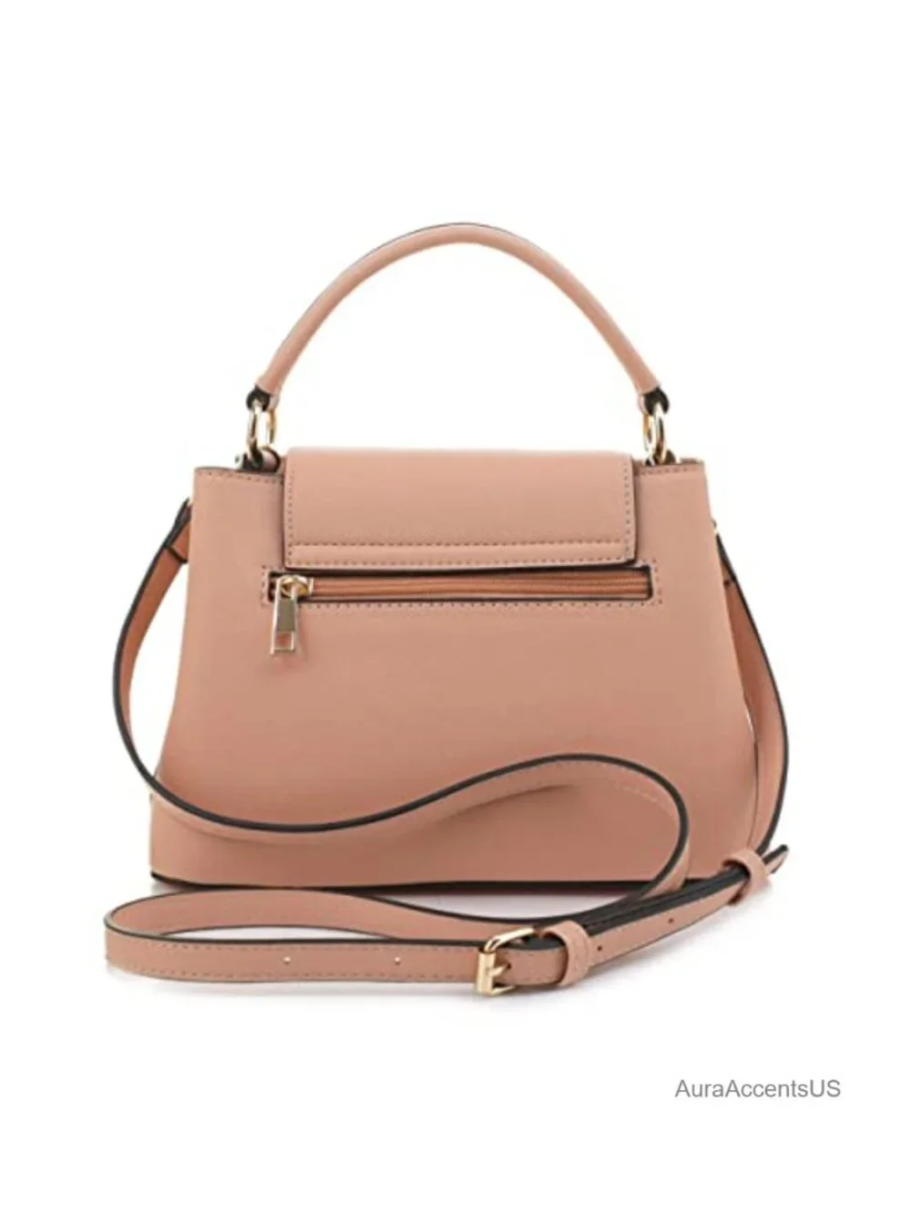 Faux Leather Small Satchel Bag Crossbody Handbag with Shoulder Strap